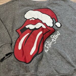 NWT The Rolling Stones Gray and Red Toddler Sweatshirt- 3T